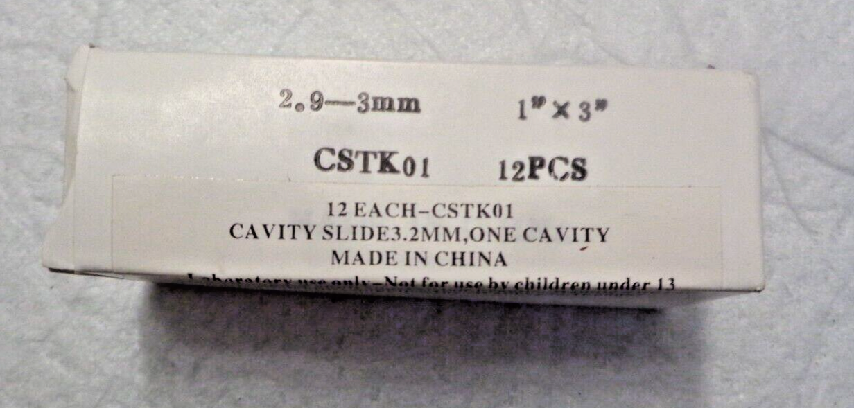 New 144 pcs. Single Cavity One Cavity Depression Blank Microscope Slides