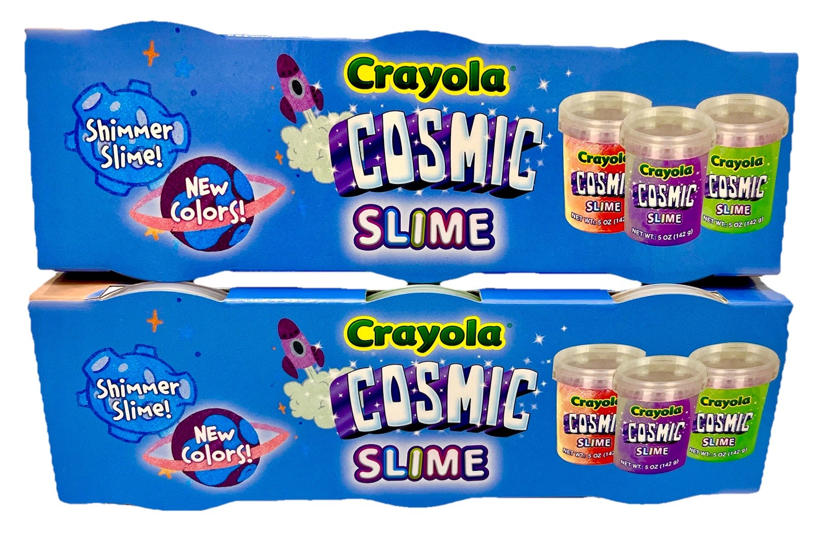 Crayola Cosmic Slime - 2 Boxes - 6 Slime Tubs - 30 Oz Total - 3 Tubs Per Box