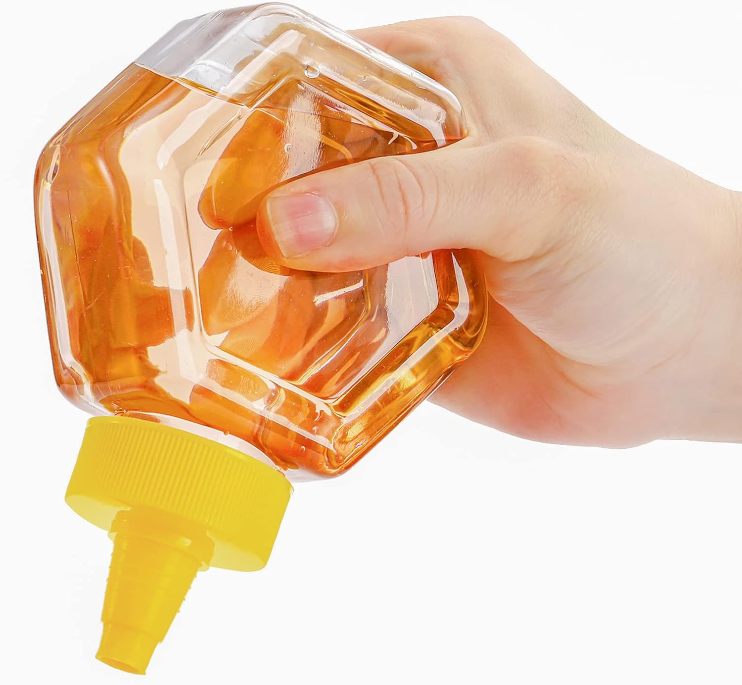16 Pack Plastic Honey Bottle Jars, 7 Oz Squeeze Bottles Empty Jars with Spout, R