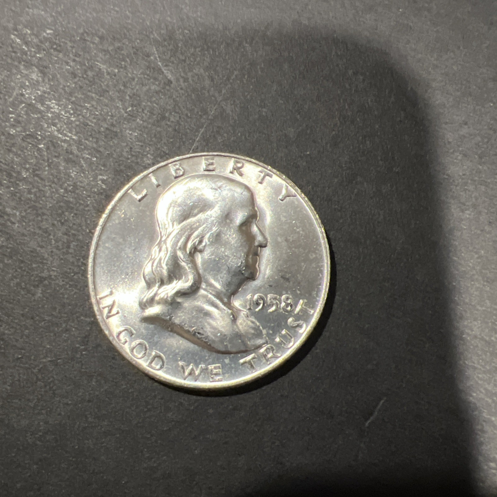 1958 P Franklin Half Dollar, Choice BU, 90% Silver - 0.3617 Troy Ounces, F-5832