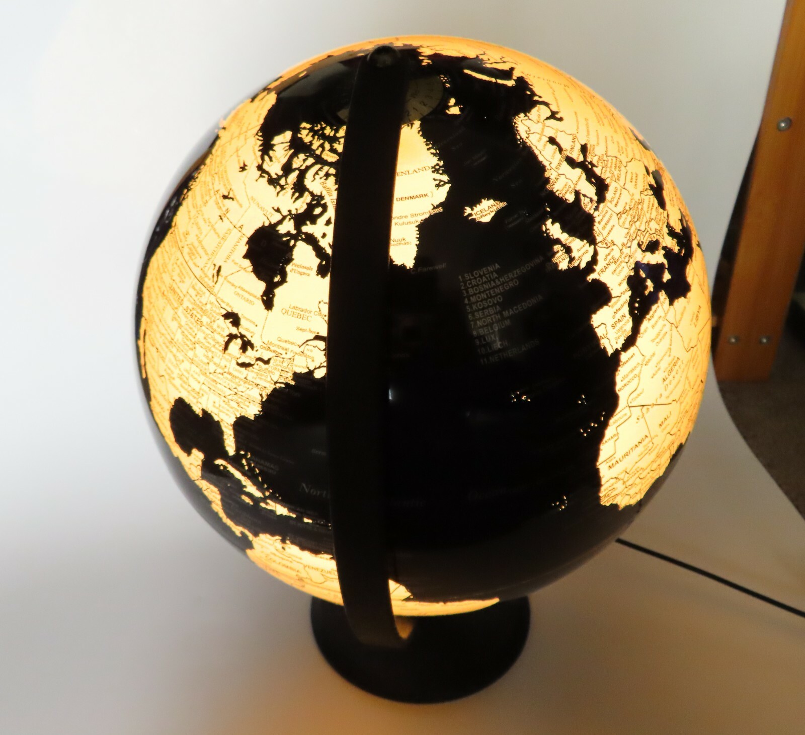 Illuminated World Globe