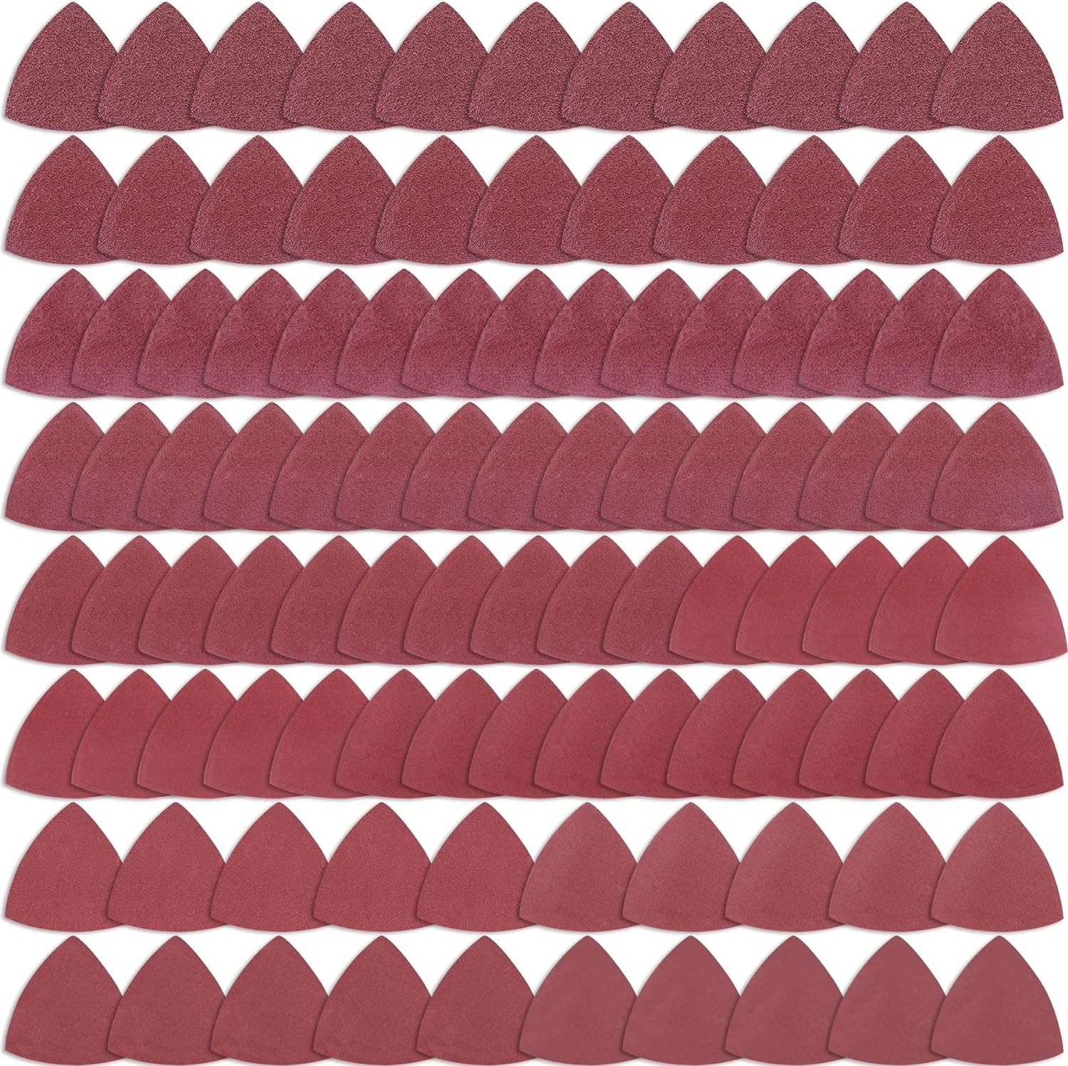 AUSTOR 100 Pieces Triangle Sanding Pads Triangular 3- 1/8 Inch, Assorted