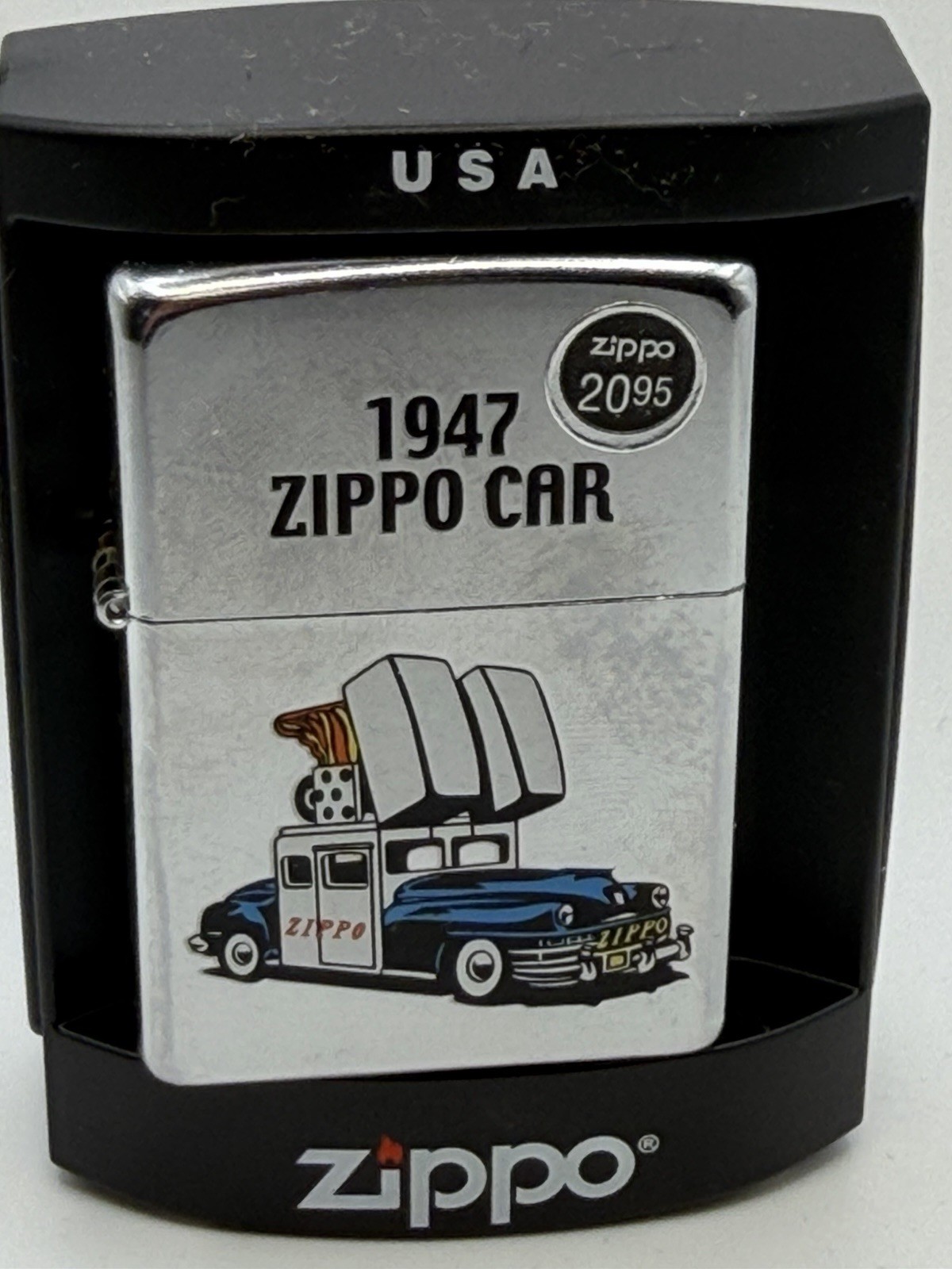 Vintage 2003 Zippo Car 1947 Chrome Zippo Lighter NEW B7