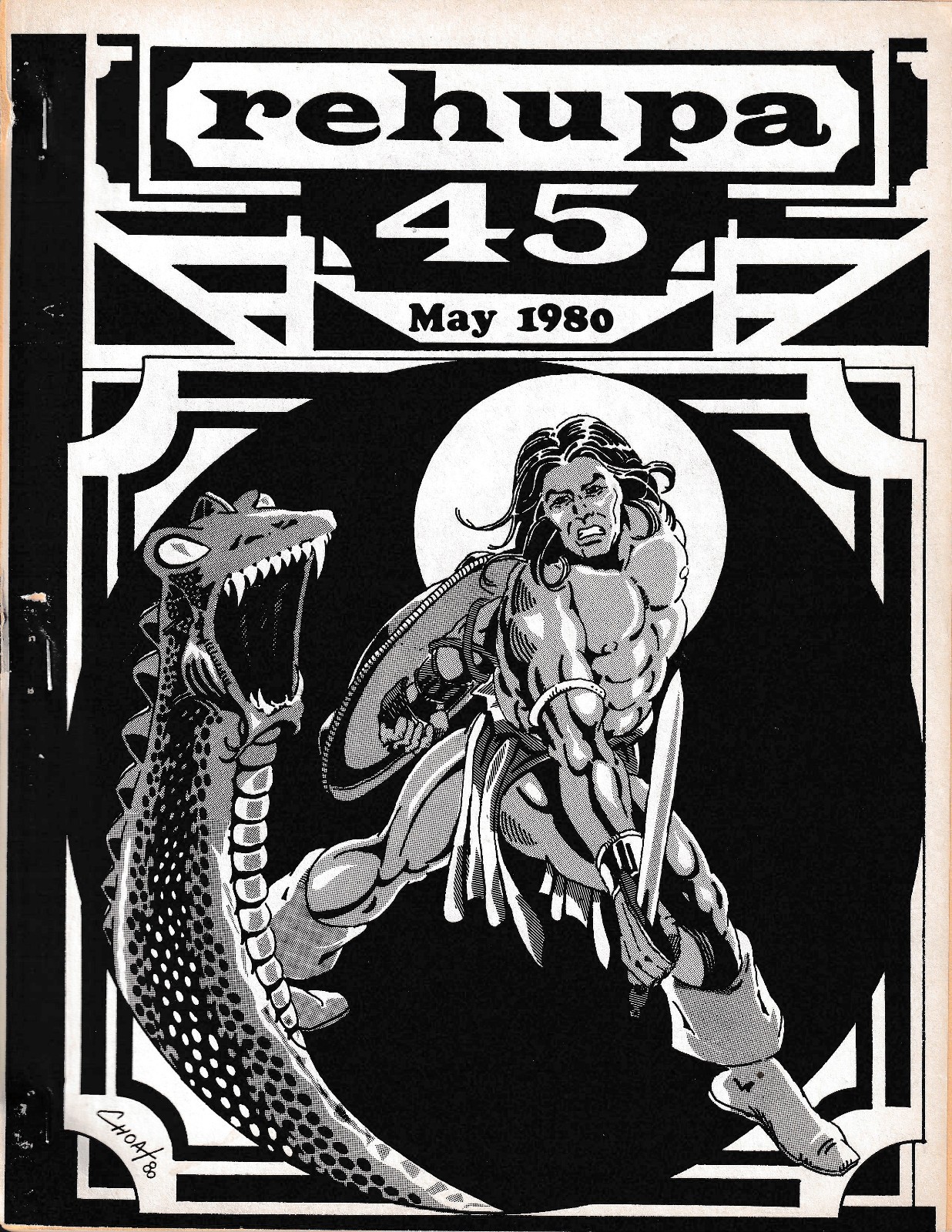 REHUPA - THE ROBERT E. HOWARD APA #45 - 1980 pulp fanzine - Conan, book reviews