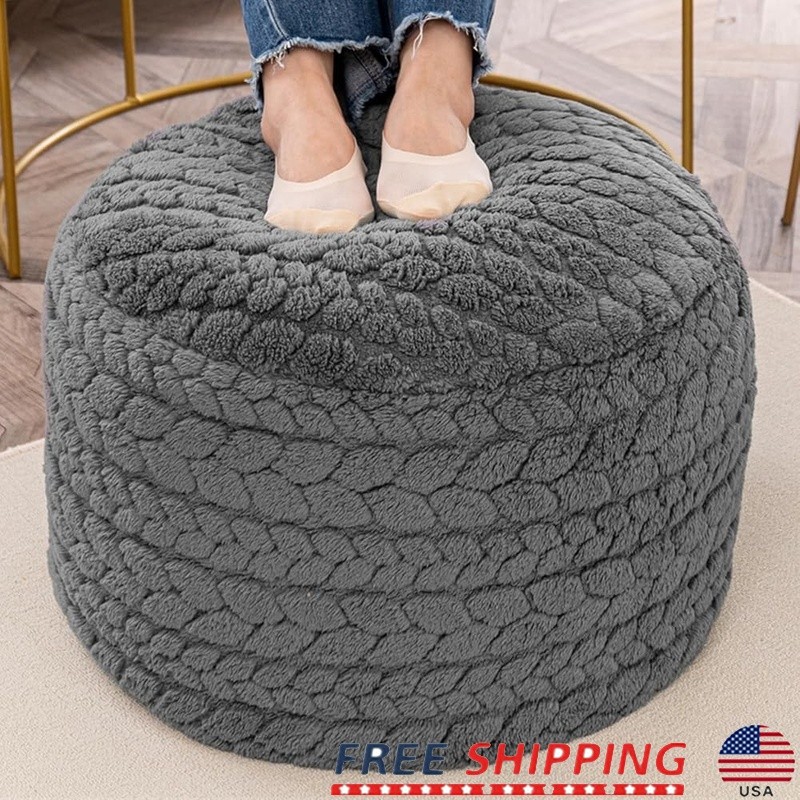Pouf Ottoman Foot Rest Cozy Floor Pouffe Decorative Seat Living Room Bedroom New
