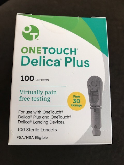 One Touch Delica Plus Lancets, 30 Fine gauge - Expiration date 2/28/27  New
