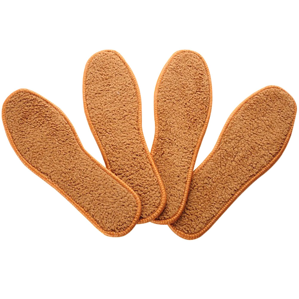 Fur Thicken Wool Insoles Winter Thermal Imitation Cashmere Sheepskin Shoe Pads♧⇔
