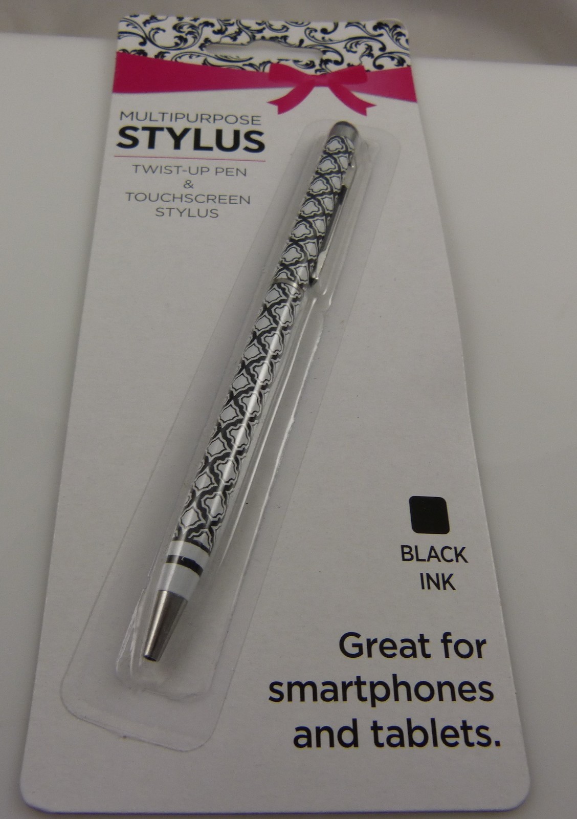 2 in 1 stylus compatible with Ipad iphone smart phone pen black and white thin