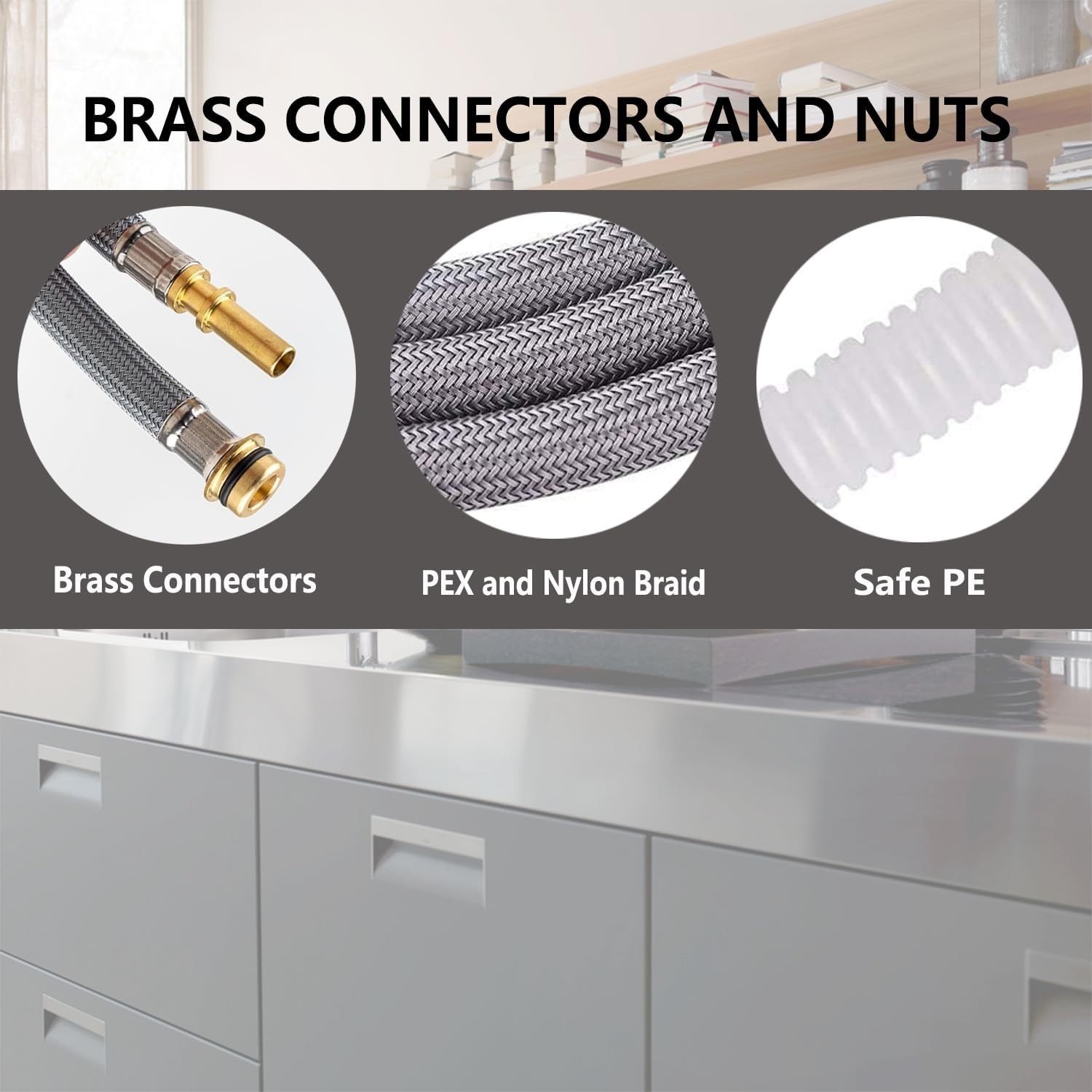 Durable 59-Inch Pull-Down Kitchen Faucet Hose Compatible with Hansgrohe Models