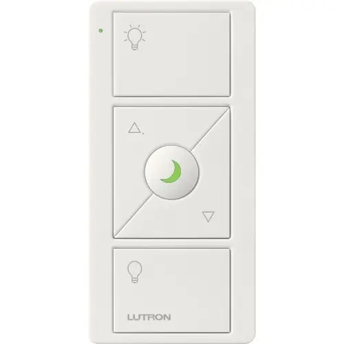 Lutron PJN-3BRL-GWH-L01 3 Button Pico Remote, Raise/Lower w/ Nightlight, White