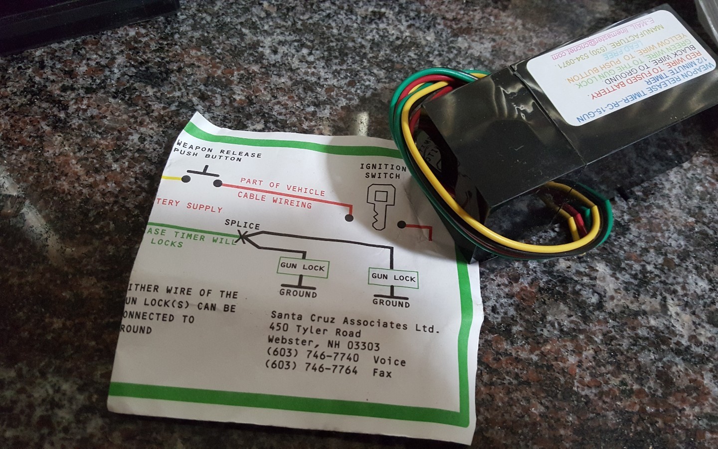 Santa Cruz SC- 7009-30 30 second Delay Timer Gun Lock.