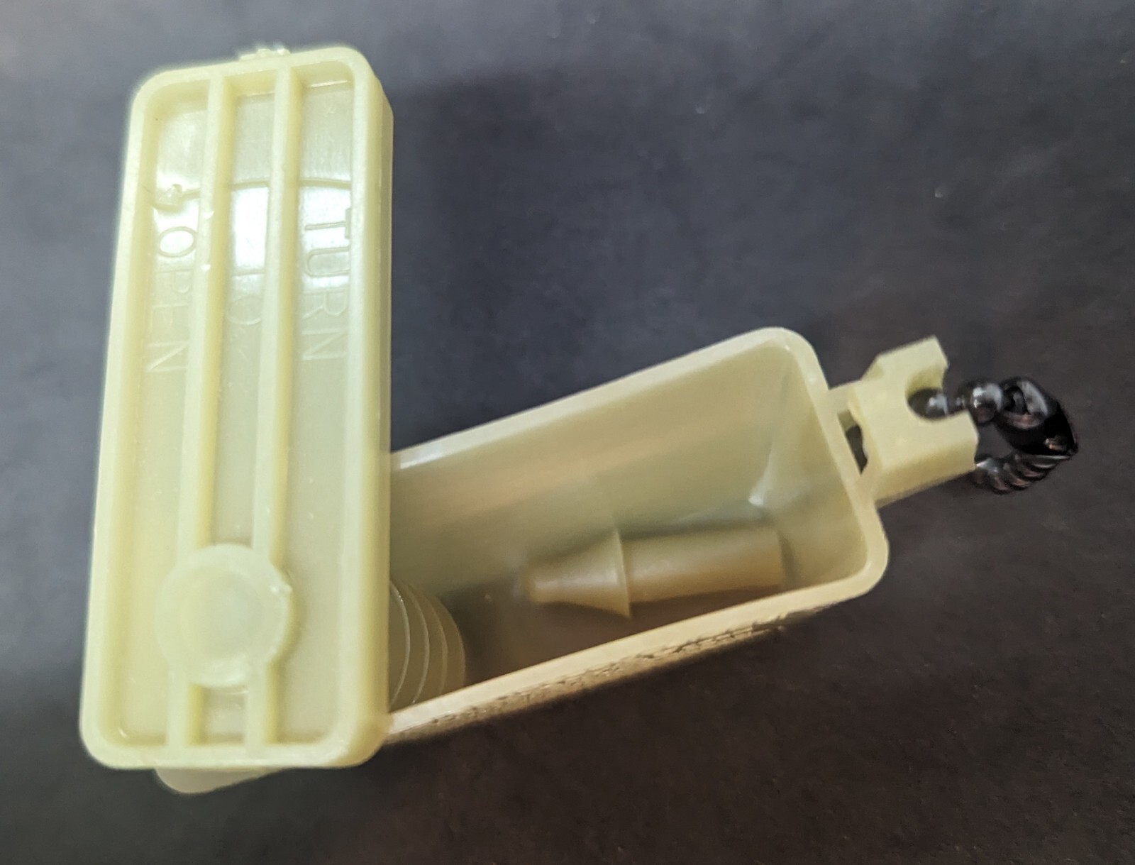 Military Issue Ear Plug Case with Inserter & Chain NOS