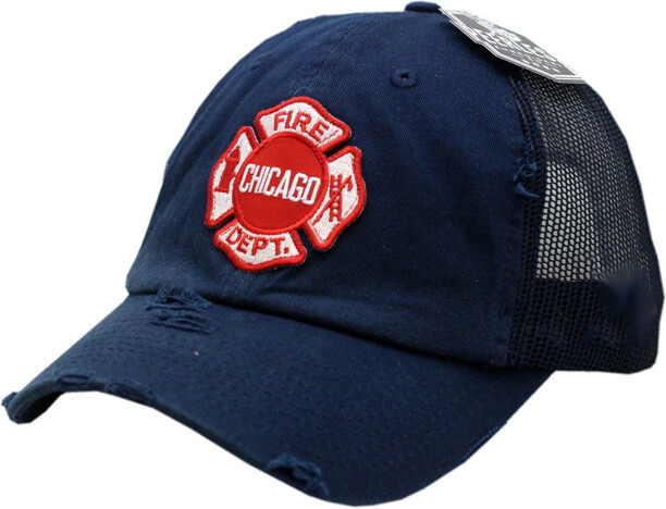 Chicago Fire Department Distressed Snapback Maltese Patch cap