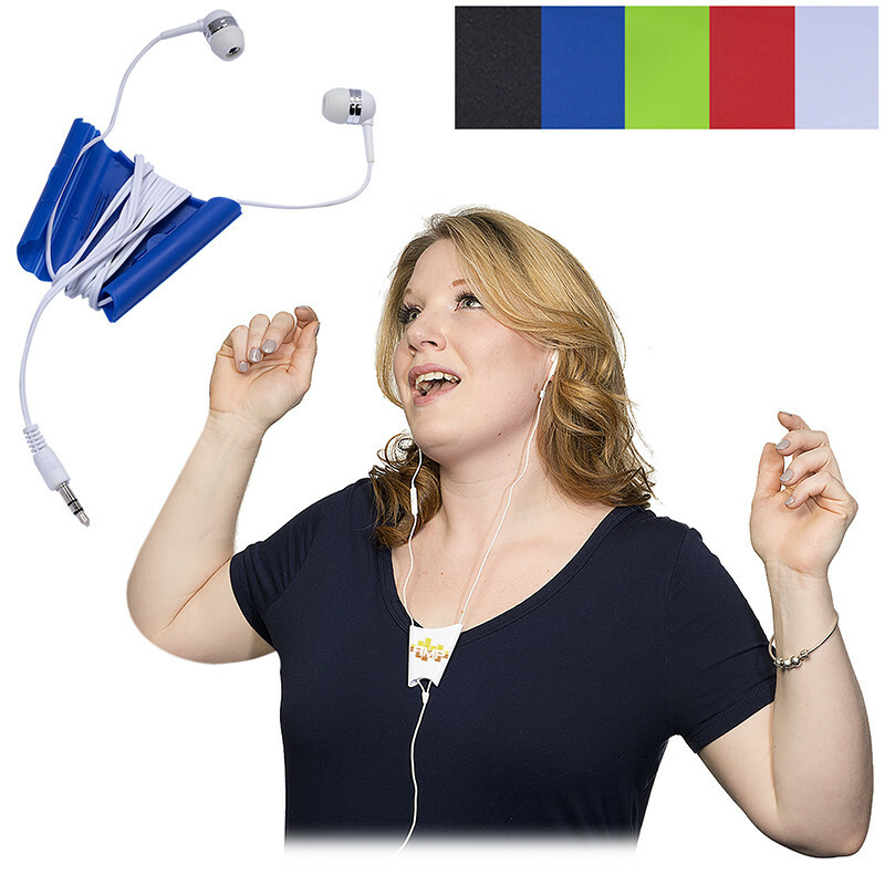 Earbud Holder 10 Pack, Prevents Tangles, Personal or Promotional Use - Black