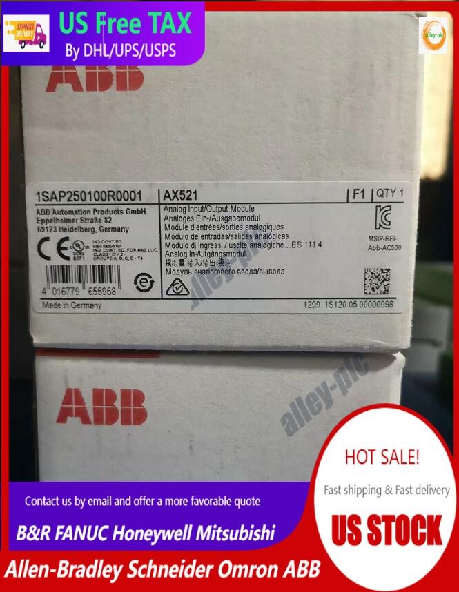 AX521 1SAP250100R0001 Analog Module New AX521 1SAP250100R0001 US Free TAX