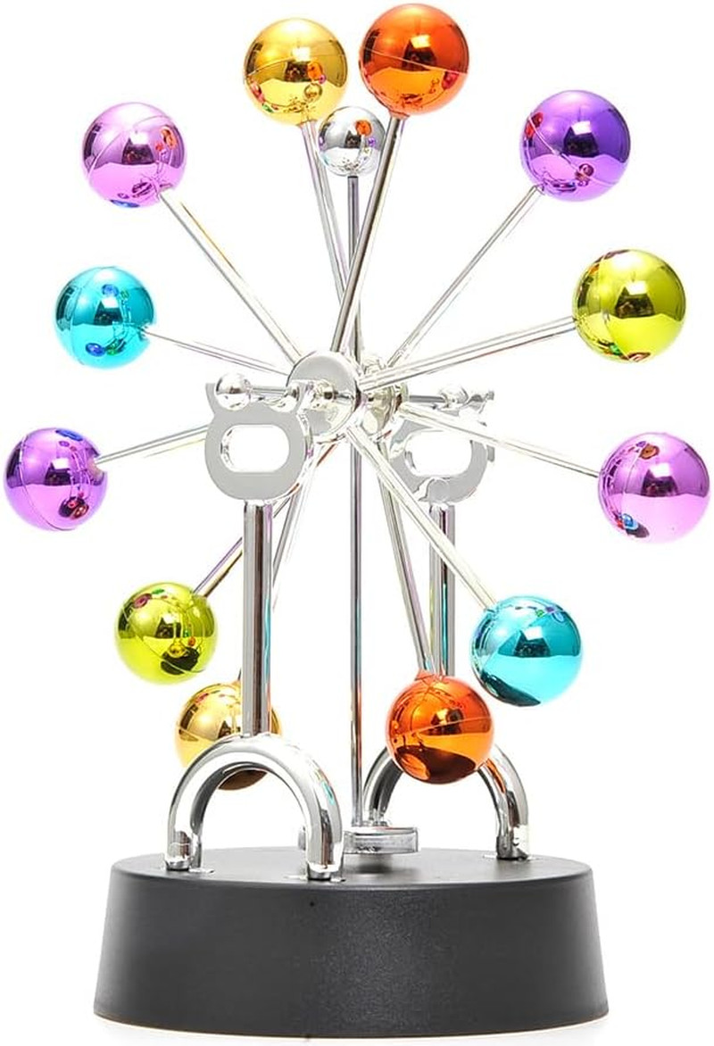 Perpetual Motion Ferris Wheel with Revolving Colorful Metallic Balance Balls | M
