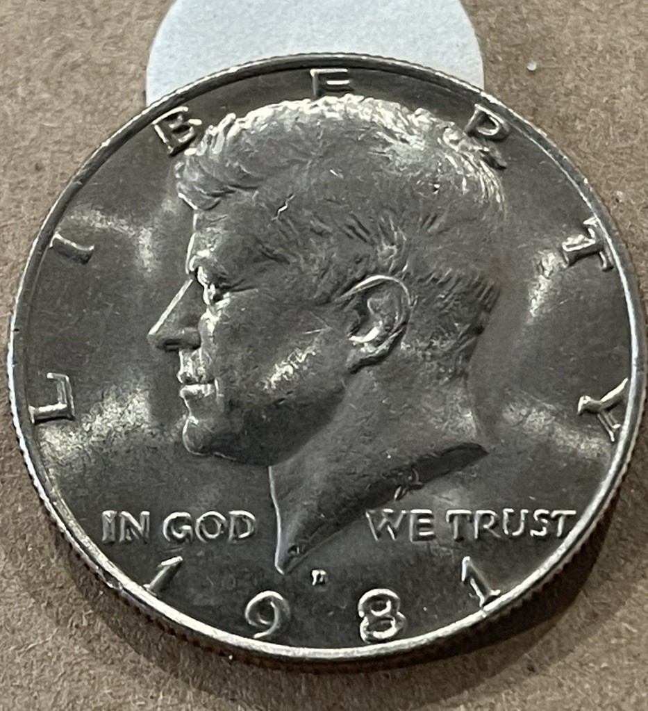 1981 D Kennedy Half Dollar Coin-Nice Rim- Free Shipping