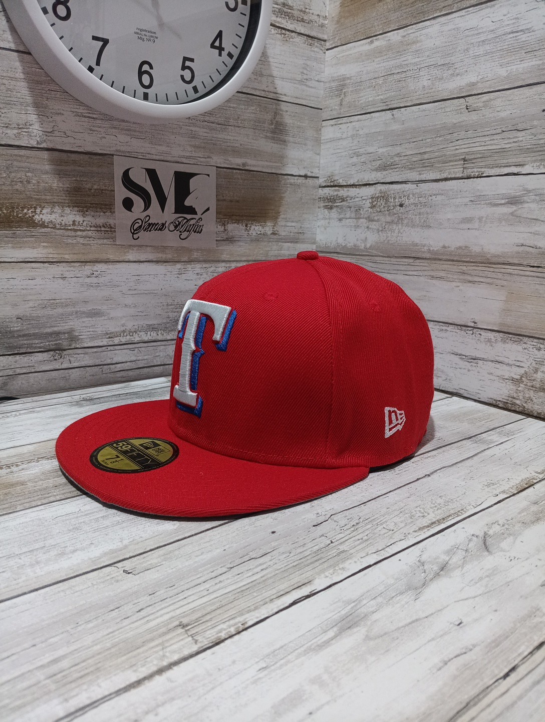 New Era Texas Rangers Hat Cap Fitted 7 1/8 Red 59fifty Men MLB Baseball USA Made
