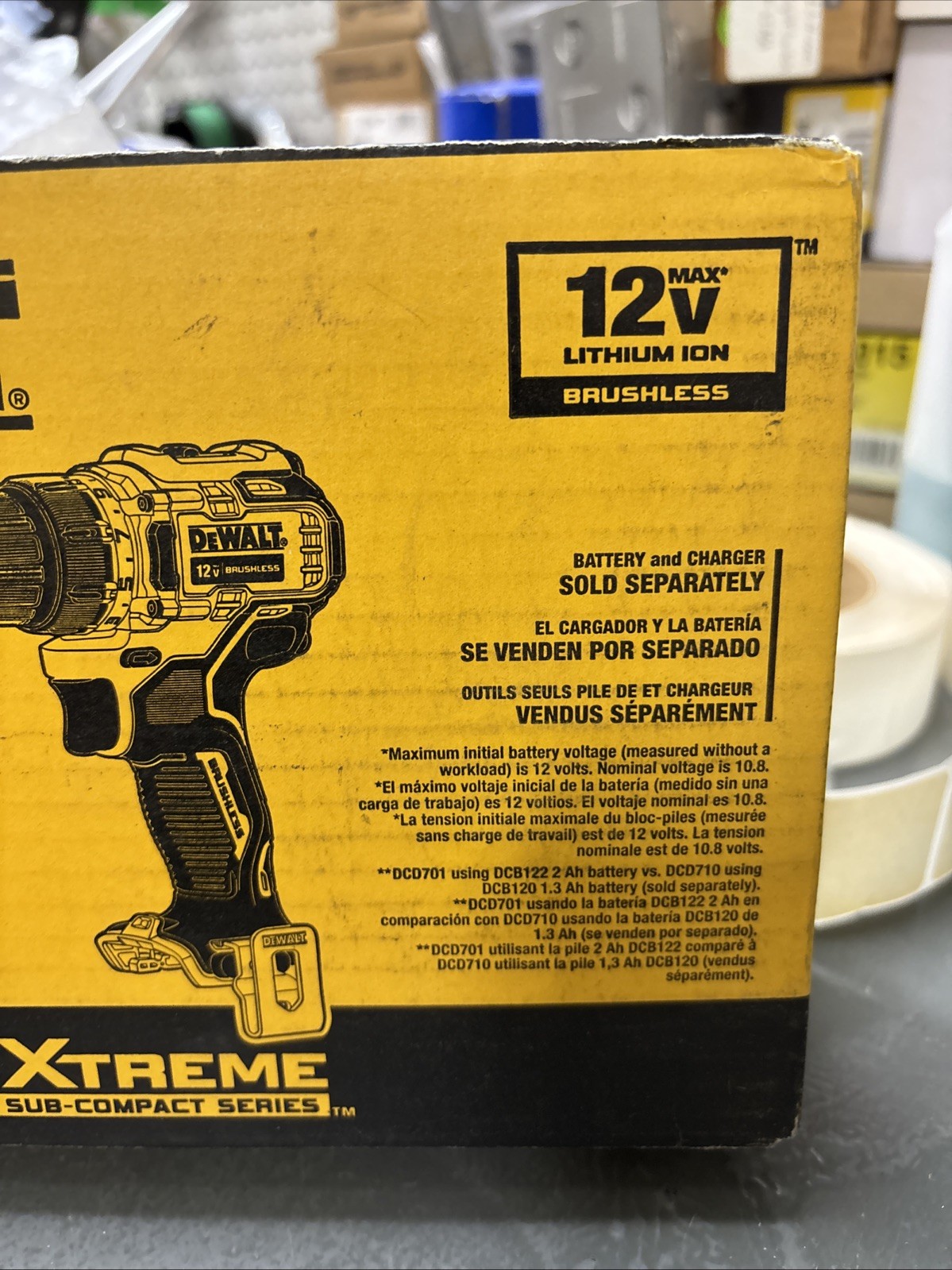 DEWALT DCD701B - 12V Max Brushless 3/8" (10mm) Drill/Driver (Tool Only)