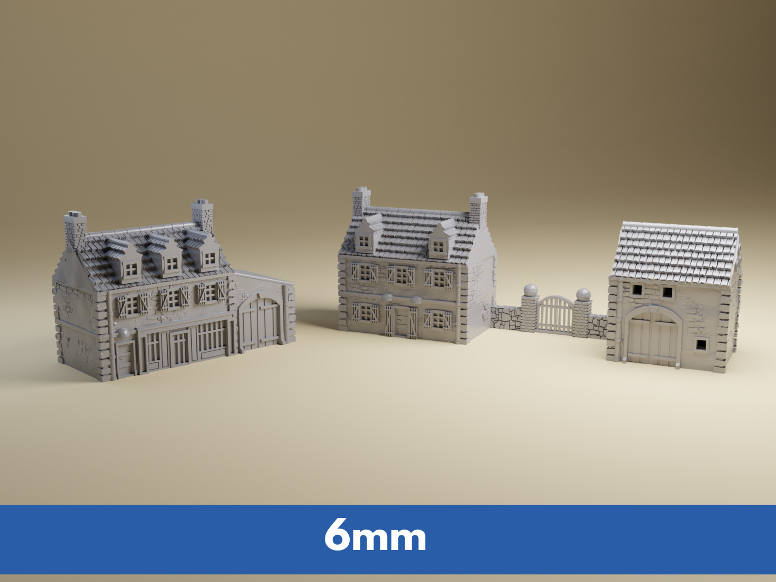 6mm Norman Rural Farm Bundle | Detailed WWII tabletop wargaming terrain