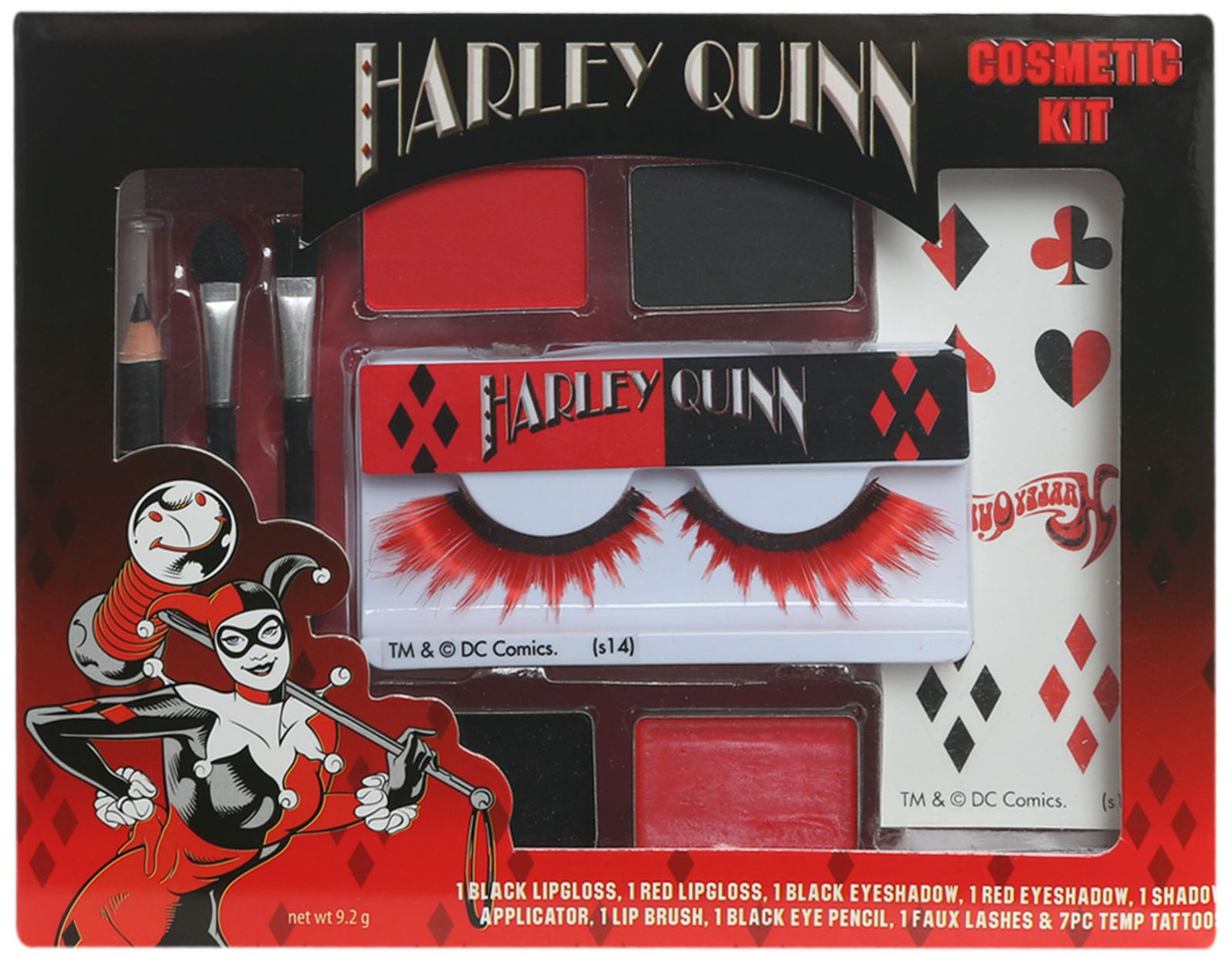 HARLEY QUINN COSPLAY COSTUME COSMETICS KIT / MAKEUP SET ~DC COMICS~ FREE SHIP