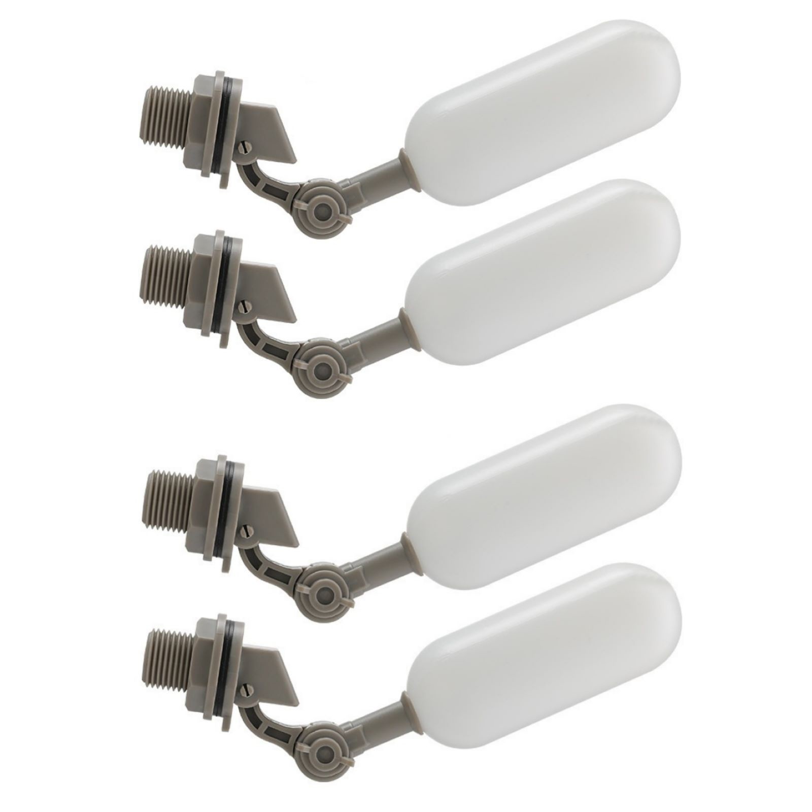 4pcs 1/2" Ball Float Valve Adjustable Arm Water Level Control Auto Fill Stop