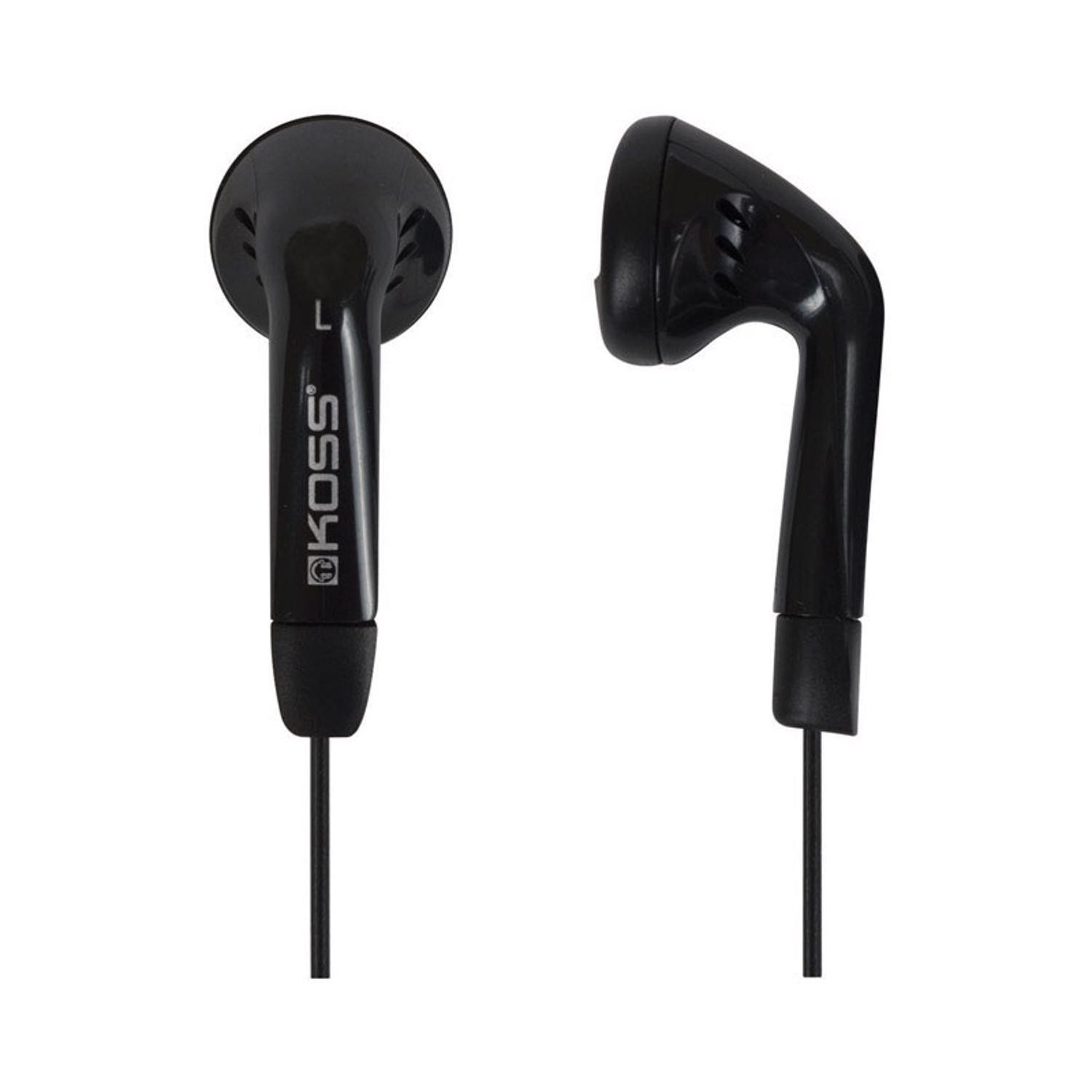 Koss 191651 60-20000 Hz Black Portable Wired Ear Buds with 4 ft. Cord