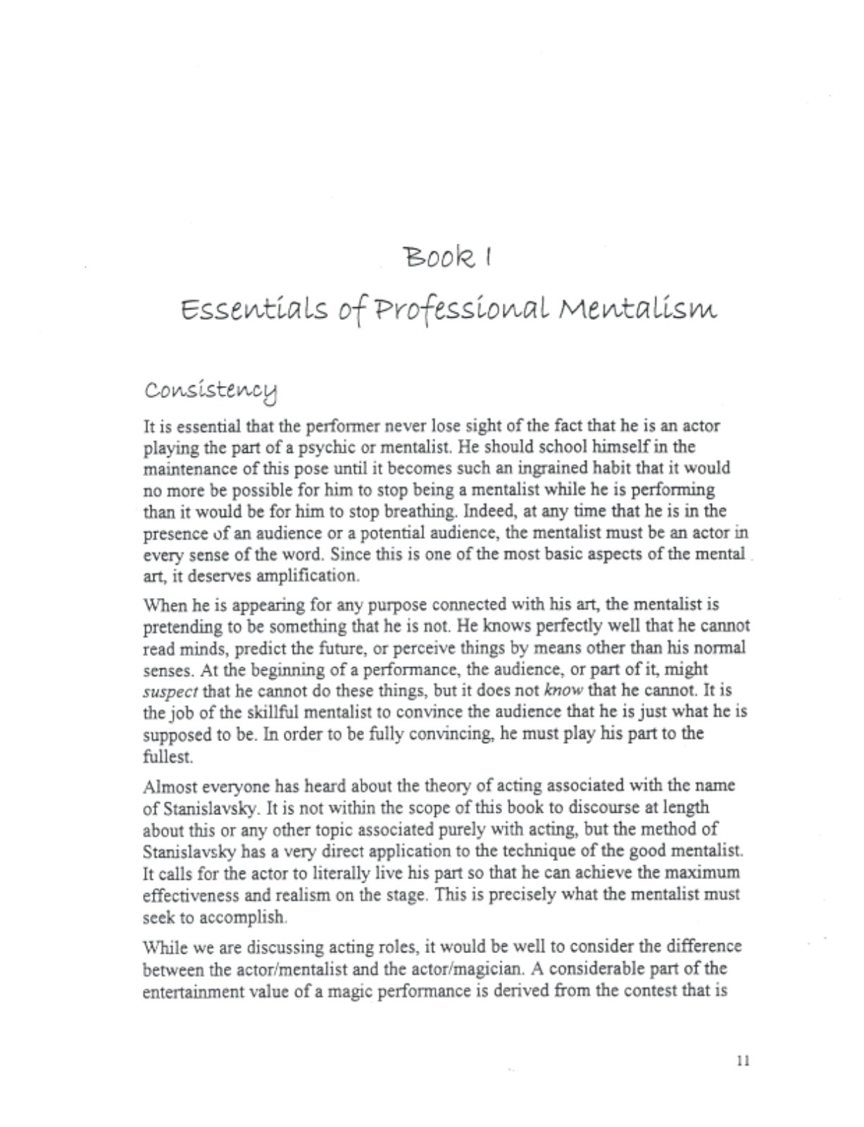 Larry Knecht on Mentalism