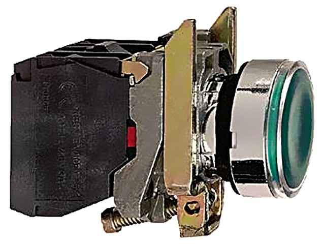 XB4BW33B5 Switch: Pressure 22mm Rod.Pos: 1 NC+NO Green LED 24V IP66 SCHNEIDER E