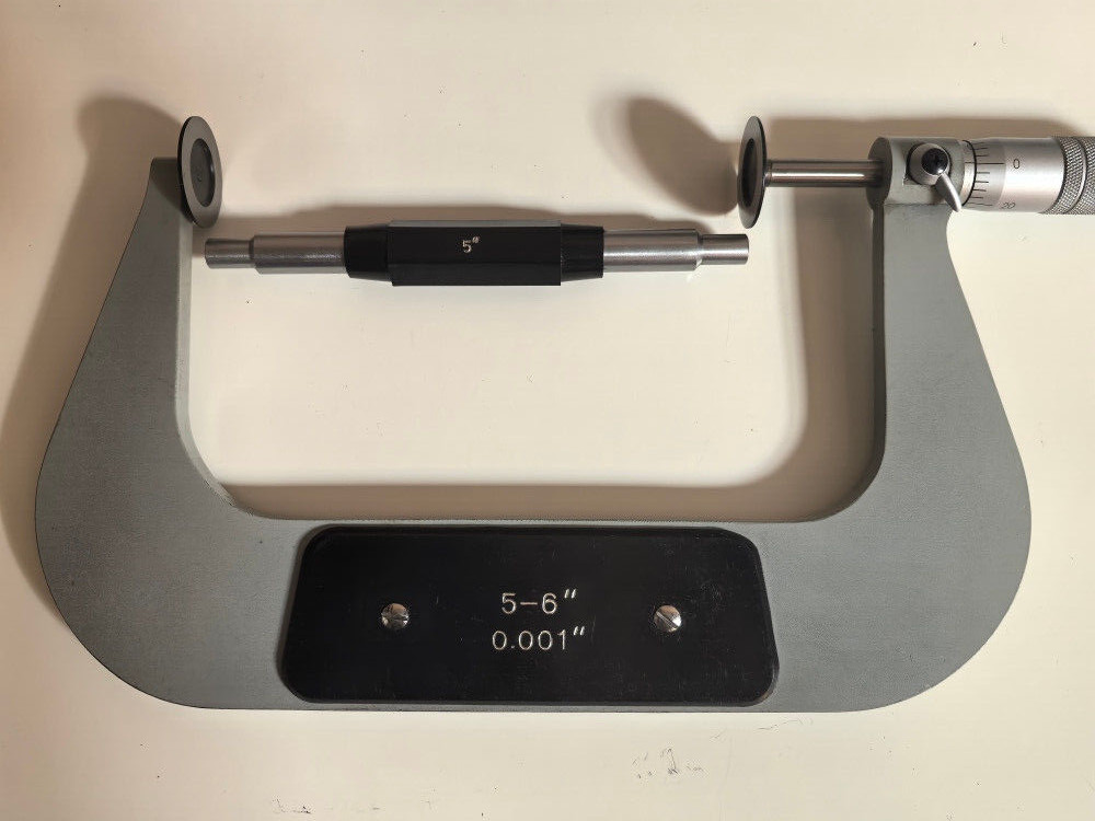 mhc, 5-6"x0.001" Outside Micrometers, Disc spindle, #600-7006