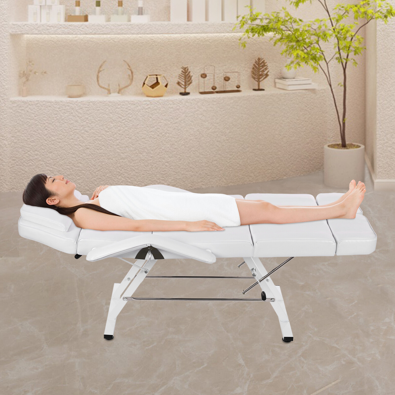 PVC Sponge 150kg Capacity Salon Chair 110??-180?? Backrest Tilt Beauty Spa Chair