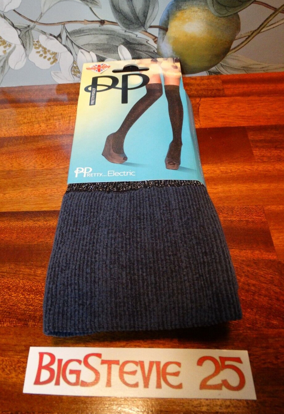 Pretty Polly Pretty Electric Ribbed Lurex Over The Knee Socks 1 Size FREE P&P