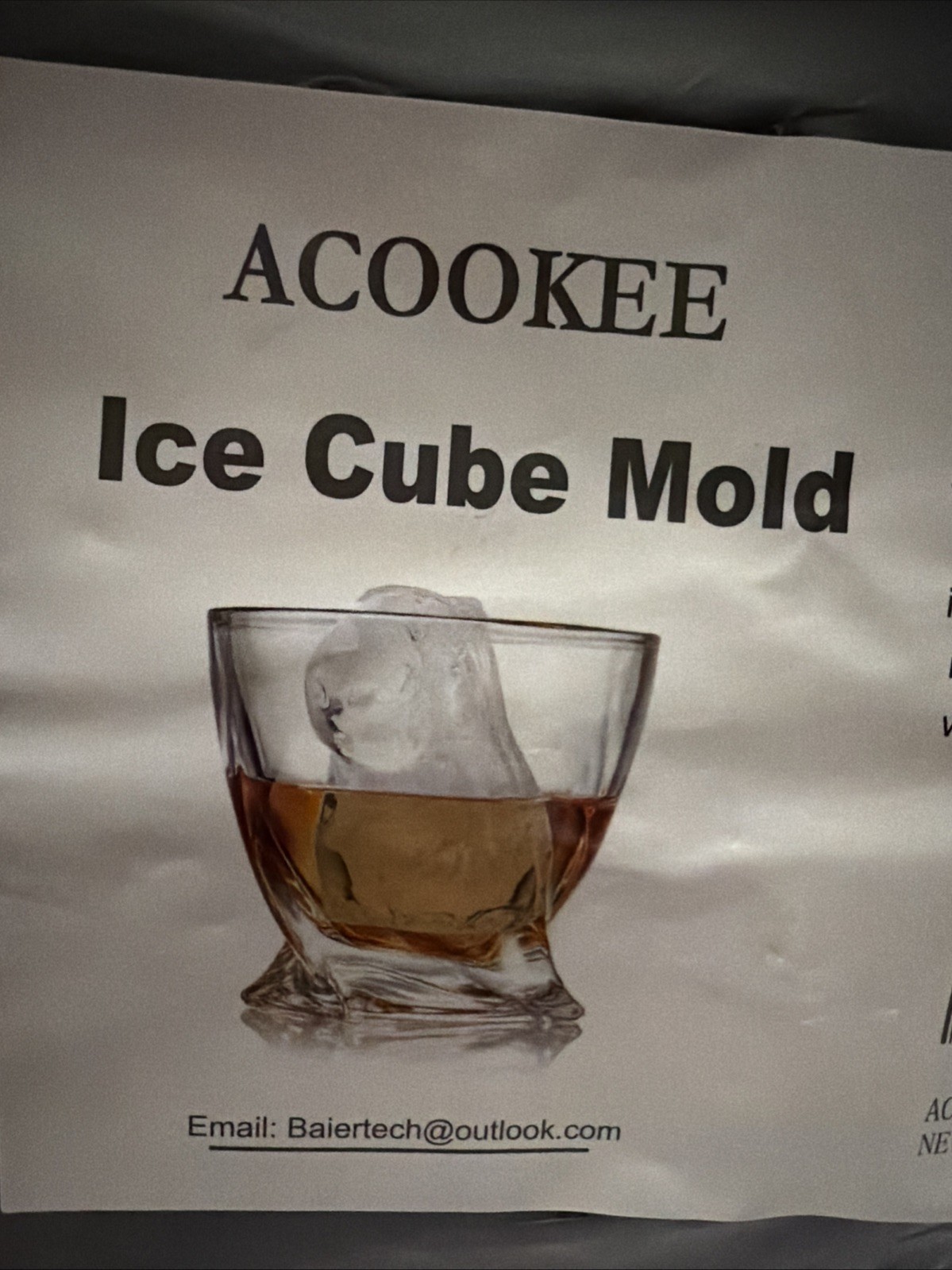 Ice Cube Silicone Tray Mold Set -4 bear-  Cubes To Make Cocktail
