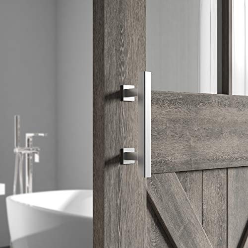 12" Pull and Flush Square Door Handle Set Stainless Steel Door Pull Handle