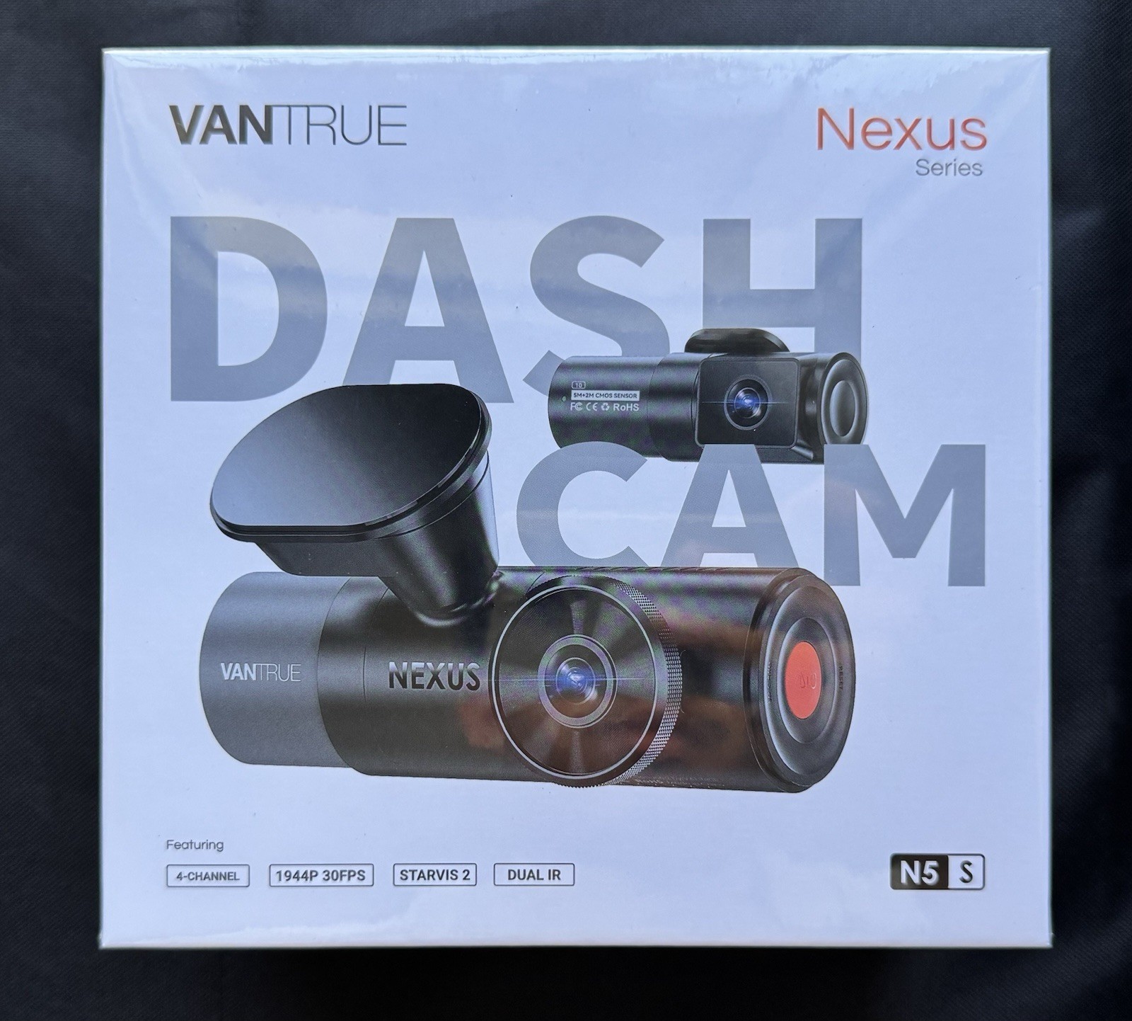 Vantrue Nexus 5S (N5S) 360 Degree WiFi Dashcam GPS LTE Support 1TB Support