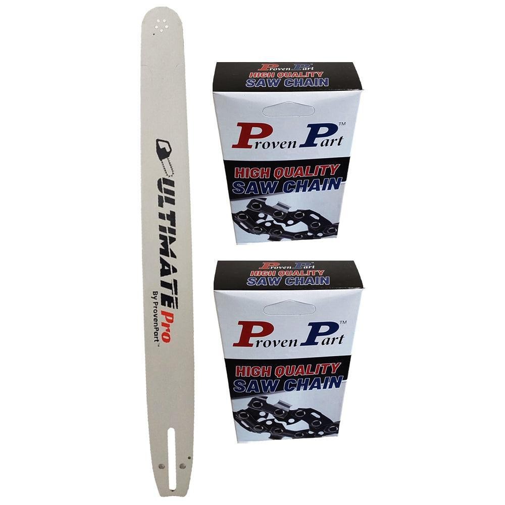 24" Guide Bar And 2 Pack Semi Chisel Chain Combo 3/8" .058" 84DL Fits 248RNDD009