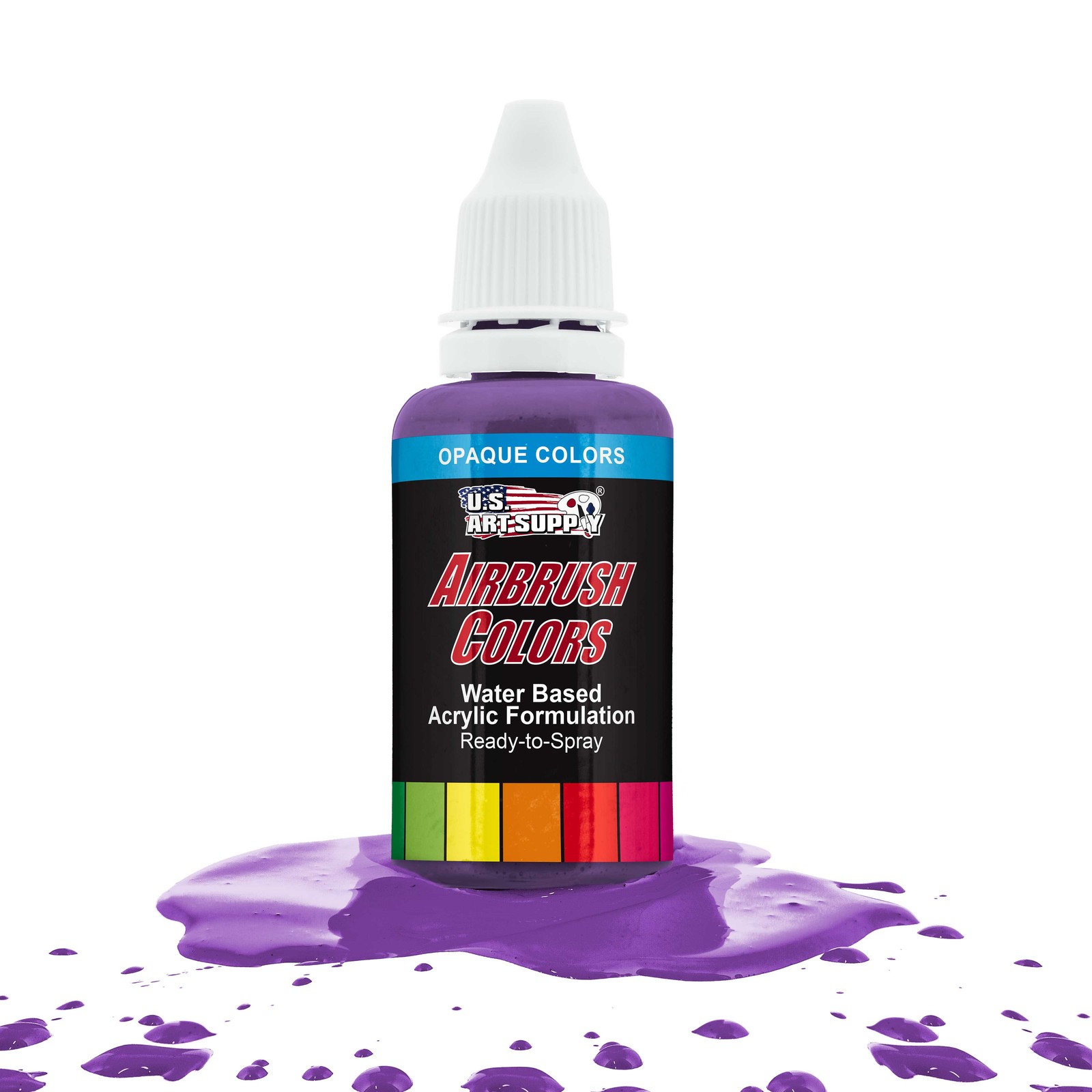 US Art Supply 1-Ounce Opaque Deep Purple Airbrush Paint