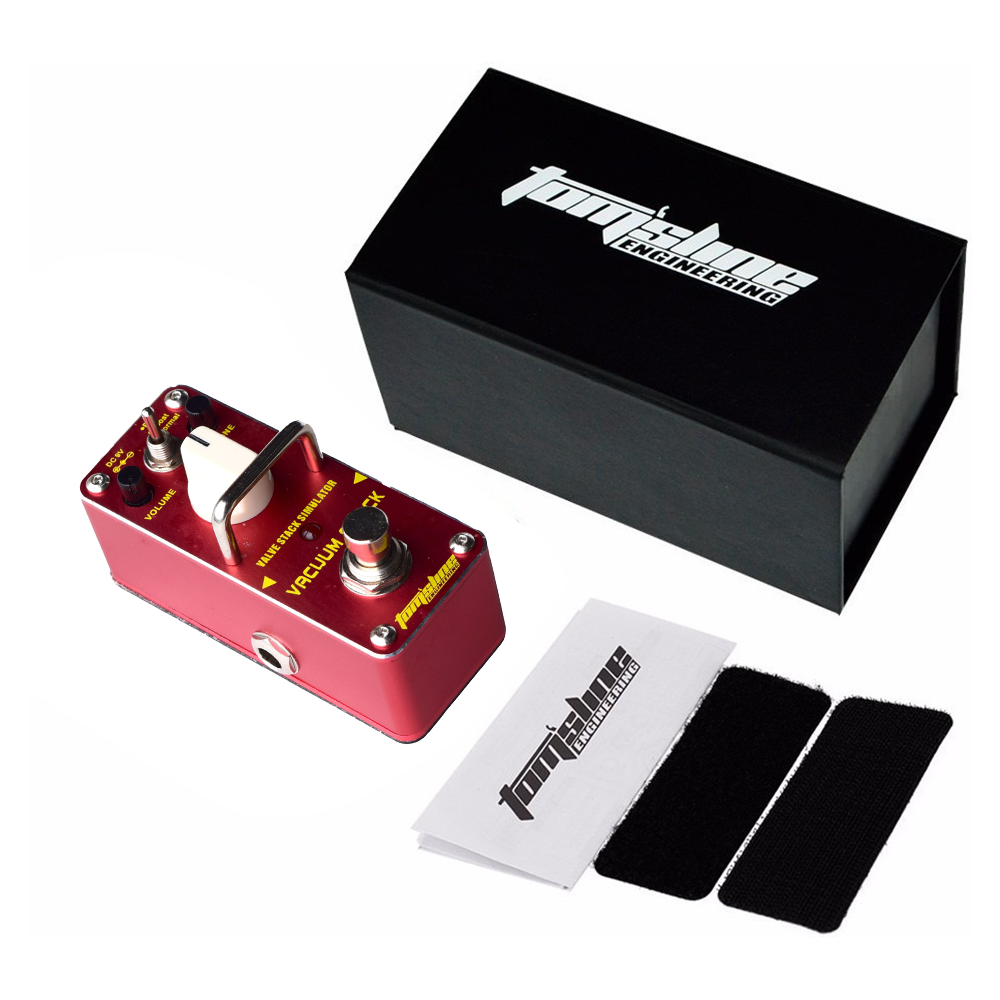 Tomsline AR-AVS-3 Vacuum Valve Stack Simulator Guitar Effects Pedal, Red