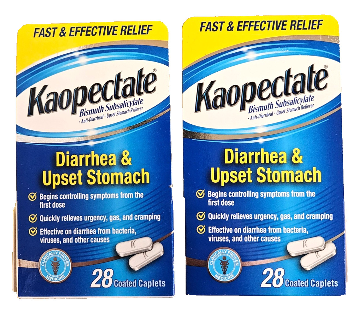 Kaopectate DIARRHEA & UPSET STOMACH Caplets 28ct ( 2 pack ) ^^