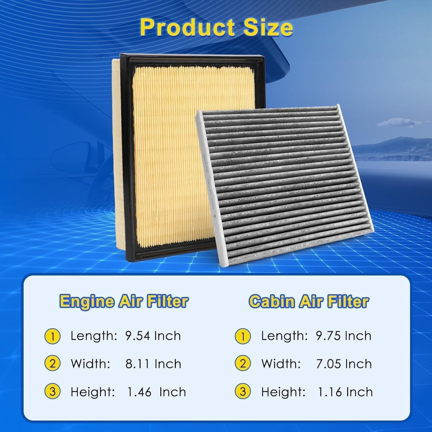 Vehicle Air Filter Maintenance Kit Set