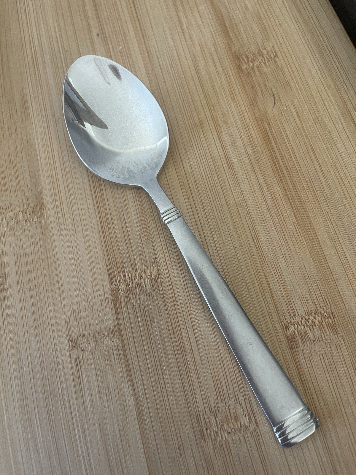 Wallace NAPOLI FROST Glossy Bands Stainless 18/10 PLACE SOUP SPOON 6 7/8"