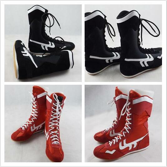 New Men's Faux Leather High Top Boxing Shoes Wrestling Training Boots EUR38-45