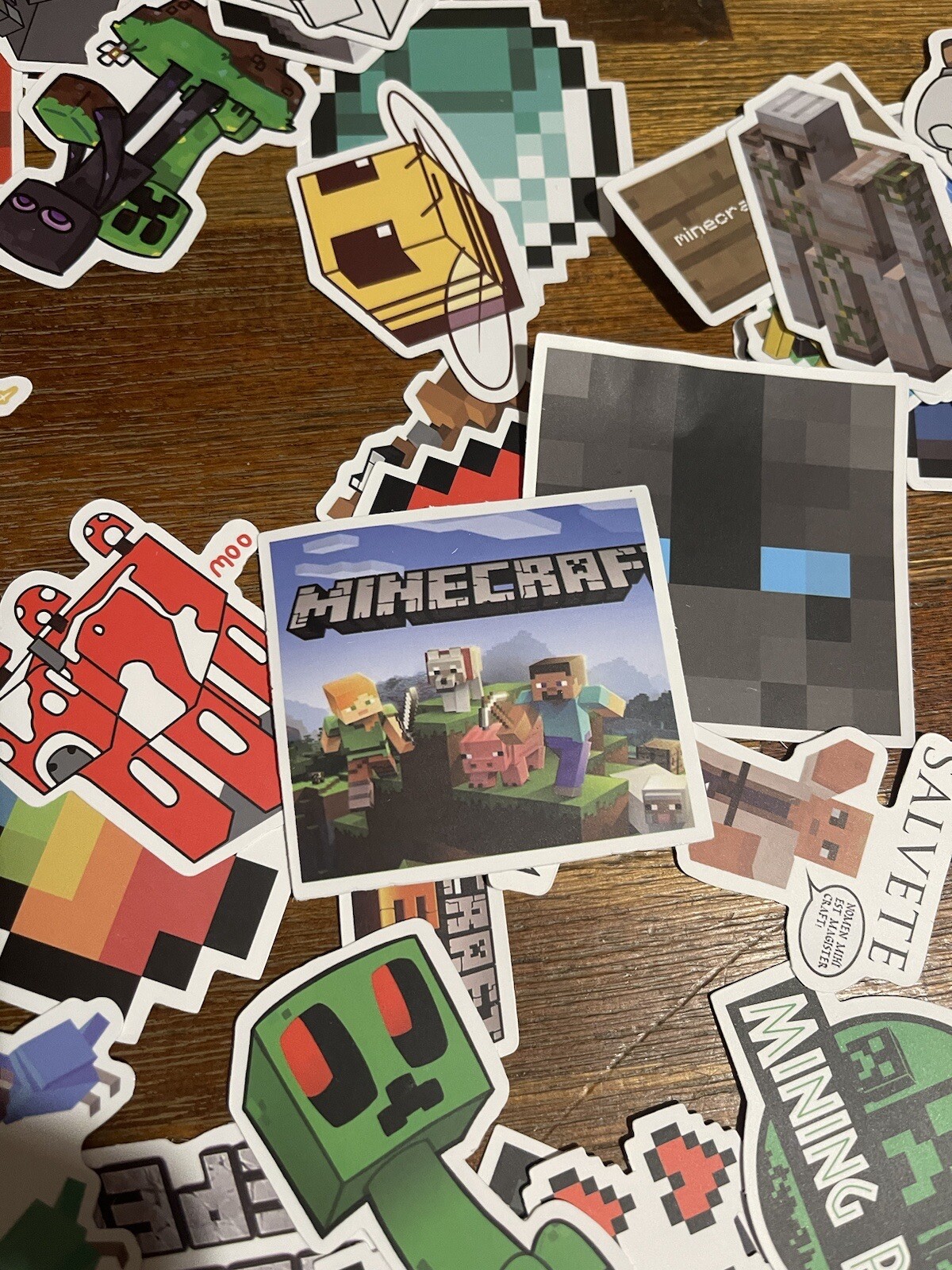 Set of 100 Minecraft Theme Sticker Decals Various