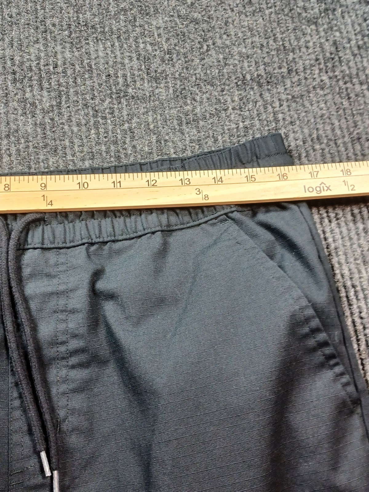 Caterpillar Work Wear Mens Size M Cargo Canvas Stretch Cuffed Black Joggers EUC