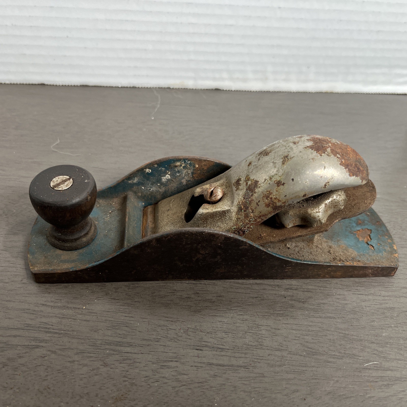 7 Inch Block Plane Unbranded Original Chrome And Blue