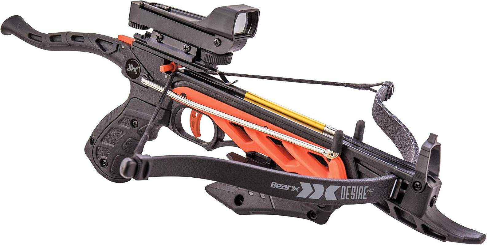 Desire RD Self-Cocking Crossbow with Red Dot Sight 3 Premium Bolts, Black, One S