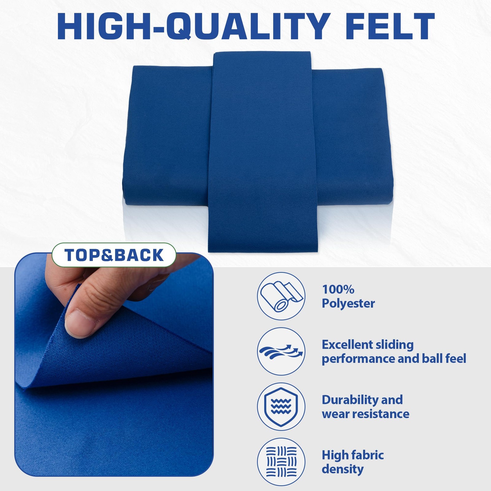 iEsstros 9ft Pool Table Felt Cloth Billiard + 6 Strips, Staple Puller