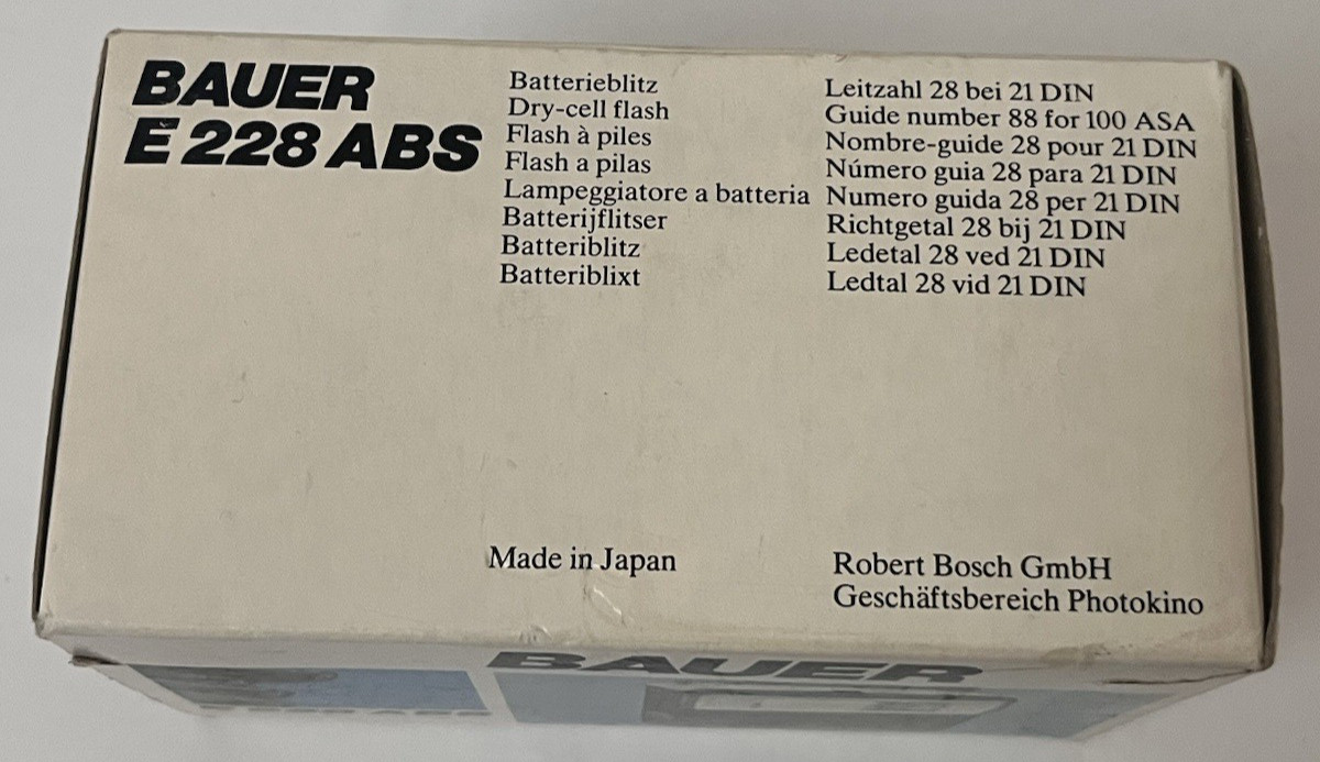 Bauer E 228 AB Dry-Cell Flash Center Contact