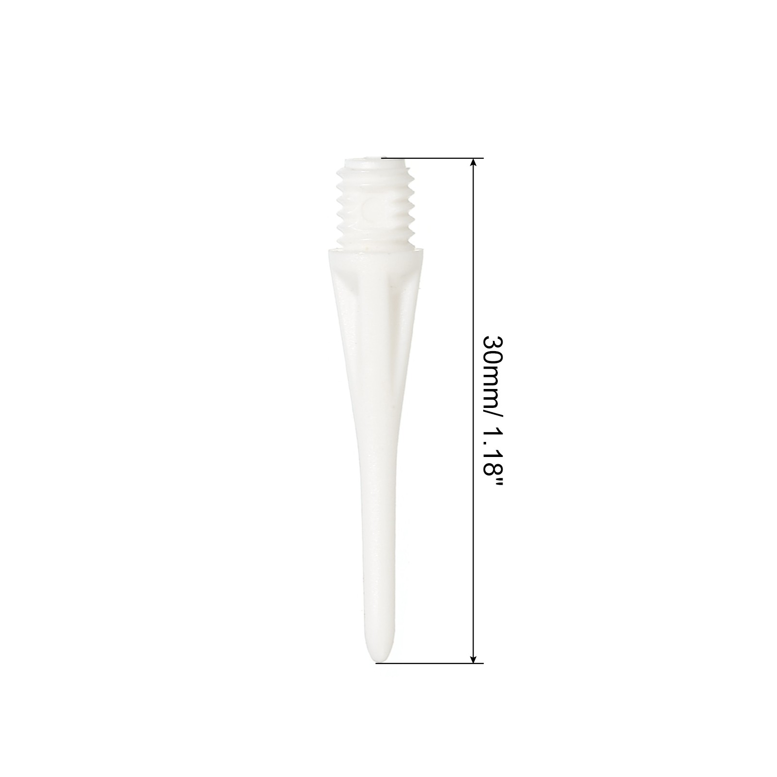 Plastic Dart Tips, 100 Pack 2BA Thread Soft Dart Tips Plastic Tip, White