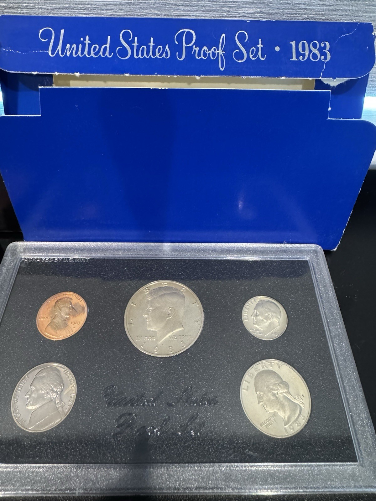 1 1982 & 2 1983 US Proof Set - San Fransoco Mint w/ Envelopes Boxes Cases